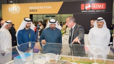 أحمد بن سعيد يفتتح معرضي الشرق الأوسط لصيانة وإصلاح وتجديد الطائرات والتصميم الداخلي للطائرات