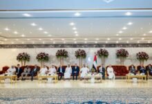 سعود بن صقر يستقبل المهنئين بشهر رمضان المبارك على مأدبة إفطار