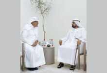 محمد بن راشد يلتقي أحمد عبد الله الأحمد الصباح خلال القمة العالمية للحكومات