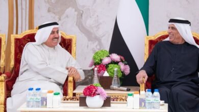 سعود بن صقر يستقبل رئيس وأعضاء المجلس الوطني الاتحادي على مأدبة إفطار