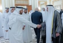 حاكم الشارقة يواصل استقبال المهنئين بشهر رمضان المبارك