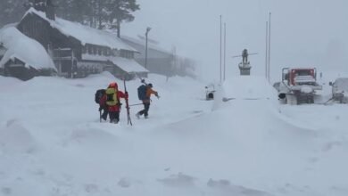 انتشال جثث 9 متزلجين لقوا حتفهم في انهيار جليدي بولاية كاليفورنيا الأمريكية