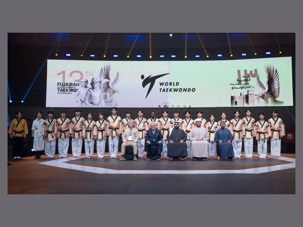 محمد الشرقي يشهد حفل افتتاح بطولتي الفجيرة الدولية المفتوحة للتايكواندو وكأس العرب ويشيد بالمستوى التنظيمي 1 محمد الشرقي يشهد حفل افتتاح بطولتي الفجيرة الدولية المفتوحة للتايكواندو وكأس العرب ويشيد بالمستوى التنظيمي