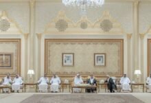 حاكم الشارقة يستقبل المهنئين بشهر رمضان المبارك