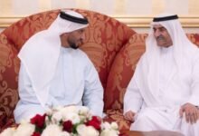 حمد الشرقي يستقبل عبدالله آل حامد وسفيرالبحرين والمهنئين بشهر رمضان بحضور ولي عهد الفجيرة