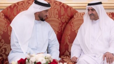 حمد الشرقي يستقبل عبدالله آل حامد وسفيرالبحرين والمهنئين بشهر رمضان بحضور ولي عهد الفجيرة
