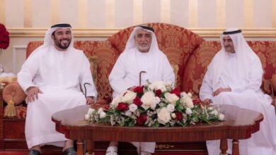 حمد الشرقي يستقبل المهنئين بشهر رمضان بحضور ولي العهد