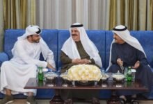 حاكم أم القيوين يستقبل المهنئين بشهر رمضان