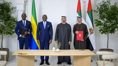 رئيس الدولة ورئيس الغابون يشهدان مراسم توقيع اتفاقية شراكة اقتصادية شاملة بين البلدين