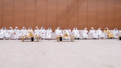 محمد بن سعود يعزي في وفاة الشيخة بخيتة سيف الكتبي