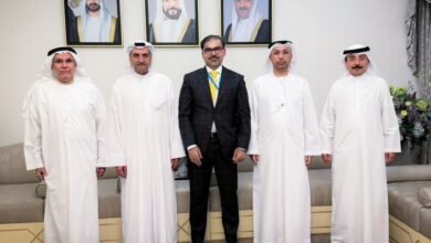 حمد الشرقي يستقبل صالح الشرقي ومجلس إدارة بنك الفجيرة الوطني.. ويشيد بالنتائج المالية للعام الماضي