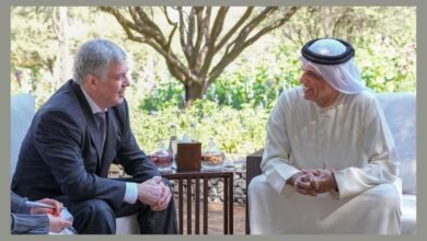 حاكم رأس الخيمة يستقبل محافظ إقليم أوليانوفسك في روسيا الاتحادية