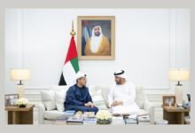 حمدان بن زايد يستقبل وفد دائرة البلديات والنقل ويطّلع على أبرز مستجدات المشاريع التنموية في منطقة الظفرة