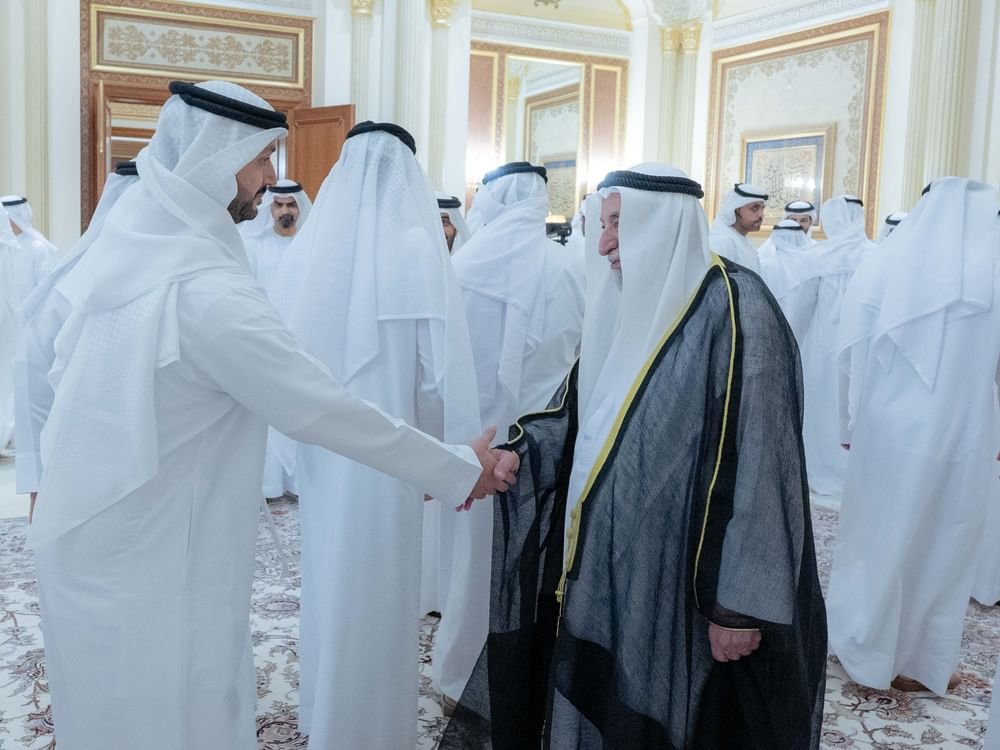 حاكم الشارقة يستقبل المهنئين بشهر رمضان المبارك 1 حاكم الشارقة يستقبل المهنئين بشهر رمضان المبارك