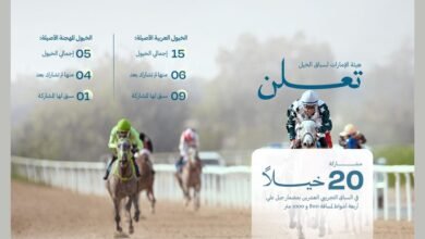 اختتام السباق التجريبي الـ 20 بمضمار جبل علي بمشاركة 20 خيلا