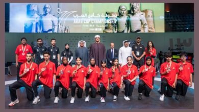 نجل ولي عهد الفجيرة يشهد منافسات اليوم الثاني ويتوج أبطال كأس العرب للتايكواندو بالفجيرة