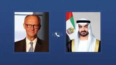 رئيس الدولة يتلقى اتصالاً هاتفياً من المستشار الألماني بحثا خلاله التطورات في المنطقة