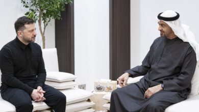 رئيس الدولة والرئيس الأوكراني يبحثان علاقات التعاون والتطورات في المنطقة وتداعياتها على الأمن الإقليمي والدولي 3 رئيس الدولة والرئيس الأوكراني يبحثان علاقات التعاون والتطورات في المنطقة وتداعياتها على الأمن الإقليمي والدولي