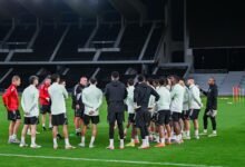 الأبيض يؤدي تدريبه الأول في استاد مدينة زايد الرياضية