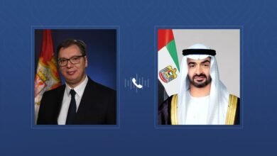 خلال اتصال هاتفي مع رئيس الدولة..الرئيس الصربي يؤكد تضامن بلده مع الإمارات إثر الاعتداءات الإيرانية على أراضيها