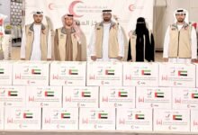 "الهلال الأحمر" بالعين يتسلّم 2000 طرد غذائي من مركز سهيل بن عويضة الخييلي