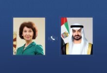 رئيس الدولة يتلقى اتصالاً هاتفياً من رئيسة شمال مقدونيا بحثا خلاله التطورات التي تشهدها المنطقة