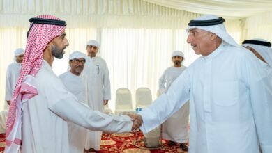 عمر بن صقر وخالد بن سعود يعزيان في وفاة حمد عبدالله نهيل العرياني 1 عمر بن صقر وخالد بن سعود يعزيان في وفاة حمد عبدالله نهيل العرياني