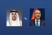 وزيرا خارجية الأردن وقطر يبحثان هاتفيا آفاق إنهاء التصعيد الخطير في المنطقة