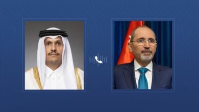 وزيرا خارجية الأردن وقطر يبحثان هاتفيا آفاق إنهاء التصعيد الخطير في المنطقة