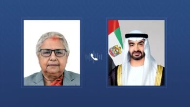 رئيس الدولة ورئيسة وزراء نيبال يبحثان هاتفياً تداعيات التصعيد العسكري في المنطقة على الأمن والاستقرار الإقليميين