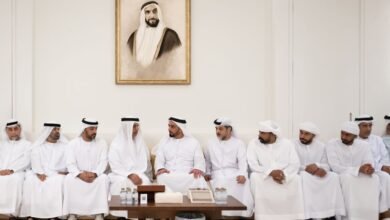 سيف بن زايد يقدم واجب العزاء في شهيد الوطن والواجب النقيب سعيد البلوشي