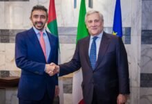 عبدالله بن زايد يلتقي وزير الخارجية الإيطالي في روما