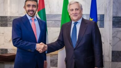 عبدالله بن زايد يلتقي وزير الخارجية الإيطالي في روما