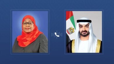 رئيس الدولة يتلقى اتصالاً هاتفياً من رئيسة تنزانيا استنكرت خلاله الاعتداءات الإيرانية التي تتعرض لها الإمارات