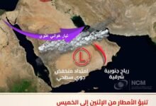 "الأرصاد": أمطار خفيفة إلى متوسطة على الدولة حتى 12 مارس