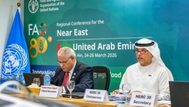 الإمارات ترأس مؤتمر الفاو الإقليمي الـ38 وتستضيف وزراء الزراعة في أبريل