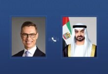 رئيس الدولة يتلقى اتصالاً هاتفياً من الرئيس الفنلندي أكد خلاله التضامن مع الإمارات إثر الاعتداءات الإيرانية
