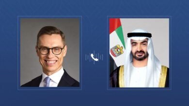رئيس الدولة يتلقى اتصالاً هاتفياً من الرئيس الفنلندي أكد خلاله التضامن مع الإمارات إثر الاعتداءات الإيرانية