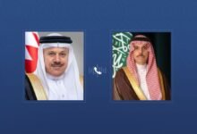 وزيرا خارجية السعودية والبحرين يبحثان هاتفياً تداعيات الاعتداءات الإيرانية على دول مجلس التعاون