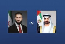 خلال اتصال هاتفي..رئيس الدولة والرئيس السوري يؤكدان ضرورة تغليب الحوار والوسائل الدبلوماسية في معالجة قضايا المنطقة