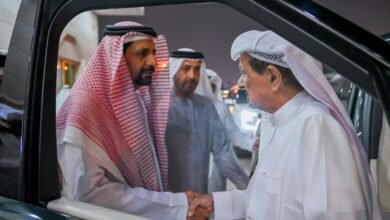 حاكم عجمان وولي عهده يقدمان واجب العزاء في وفاة عائشة ماجد العفاري