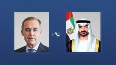 رئيس الدولة يتلقى اتصالاً هاتفياً من رئيس وزراء كندا أكد خلاله تضامن بلده مع الإمارات إثر الاعتداءات الإيرانية على أراضيها 2 رئيس الدولة يتلقى اتصالاً هاتفياً من رئيس وزراء كندا أكد خلاله تضامن بلده مع الإمارات إثر الاعتداءات الإيرانية على أراضيها