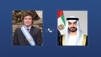 رئيس الدولة يبحث خلال اتصال هاتفي مع رئيس الأرجنتين التطورات الإقليمية