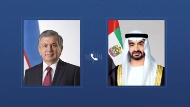 رئيس الدولة يتلقى اتصالا هاتفيا من الرئيس الأوزبكي أكد خلاله التضامن مع الإمارات إثر الاعتداءات الإيرانية على أراضيها