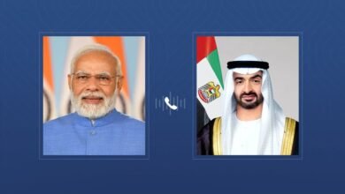 رئيس الدولة يتلقى اتصالاً هاتفياً من رئيس وزراء الهند بحثا خلاله تطورات الأوضاع في المنطقة وتداعياتها على أمنها واستقرارها