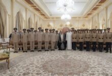 حاكم الشارقة يستقبل وفد أكاديمية الشارقة للعلوم الشرطية