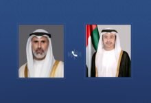 عبدالله بن زايد يتلقى خلال اتصال هاتفي تعازي وزير خارجية الكويت في استشهاد اثنين من منتسبي القوات المسلحة