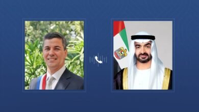 رئيس الدولة ورئيس الباراغواي يبحثان هاتفياً الاعتداءات الإيرانية ضد الإمارات وعدد من الدول الشقيقة وما تمثله من تهديد مباشر لأمن المنطقة واستقرارها