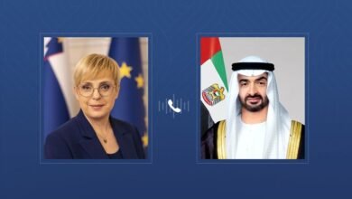 رئيس الدولة ورئيسة سلوفينيا يبحثان هاتفياً علاقات التعاون والتطورات الإقليمية