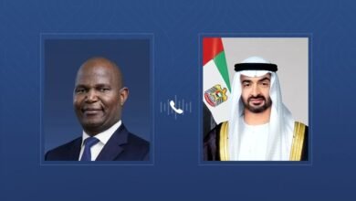 رئيس الدولة يتلقى اتصالاً هاتفياً من رئيس موزمبيق أكد خلاله التضامن مع الإمارات إثر الاعتداءات الإيرانية التي تستهدف أراضيها